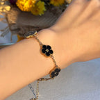 Pulsera con Flores para Mujer negro