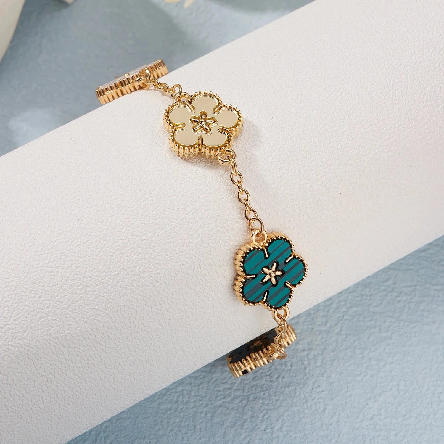 Pulsera con Flores para Mujer multicolor