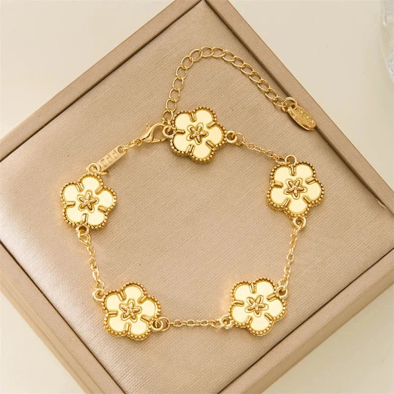 Pulsera con Flores para Mujer amarillo