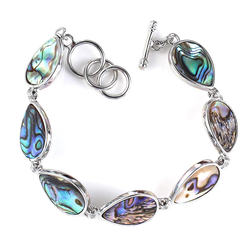 Pulsera con gota de agua en concha