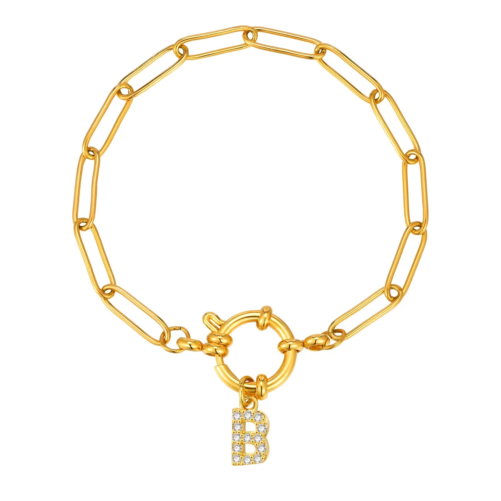 Pulsera personalizada con la inicial b