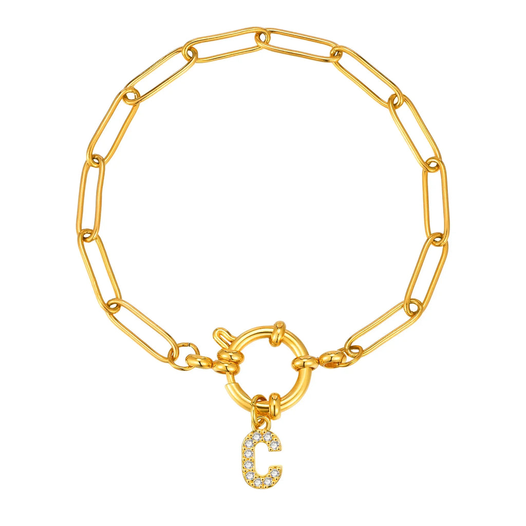 Pulsera personalizada con la inicial c