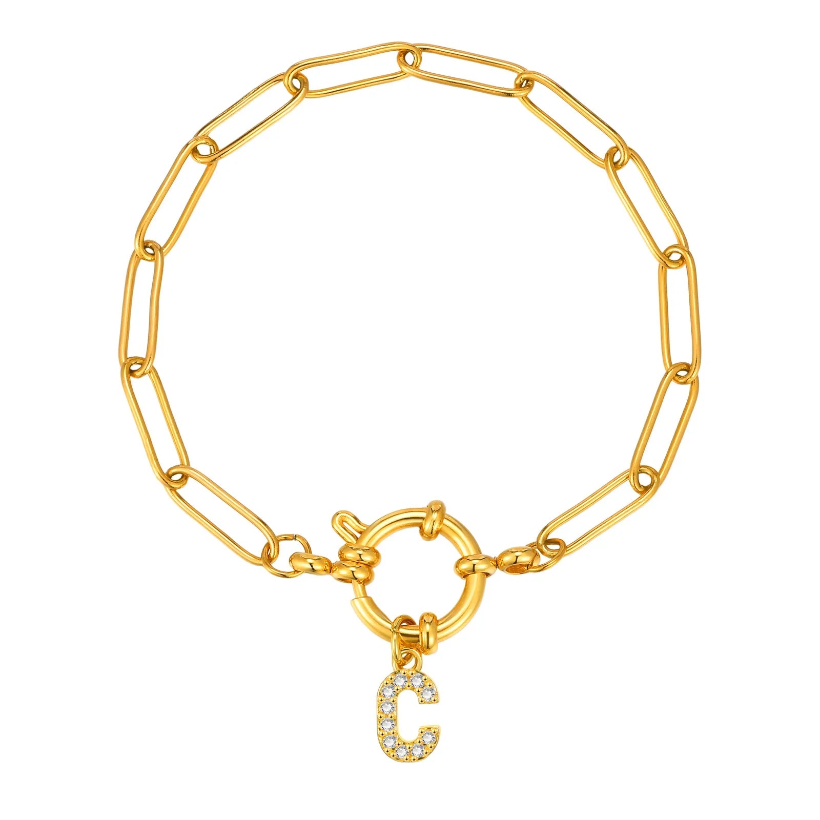 Pulsera personalizada con la inicial c