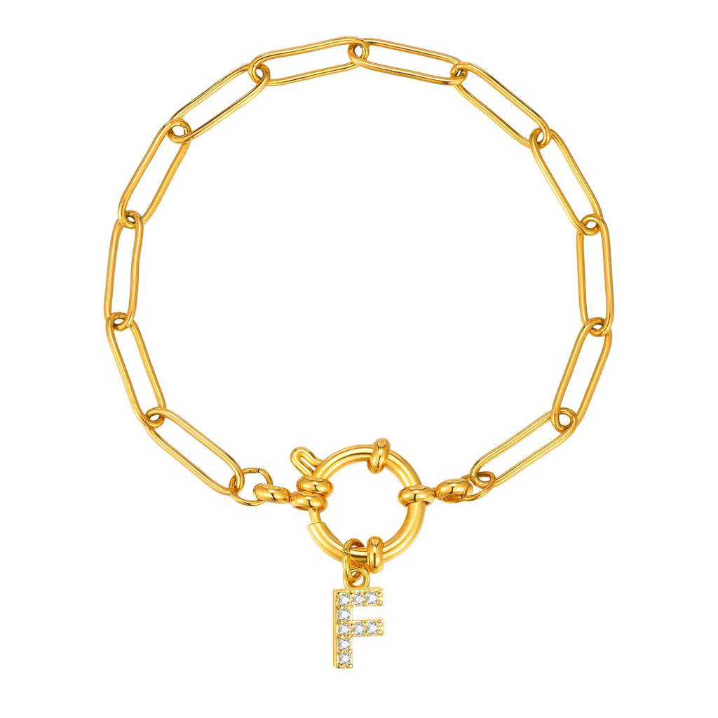 Pulsera personalizada con la inicial f