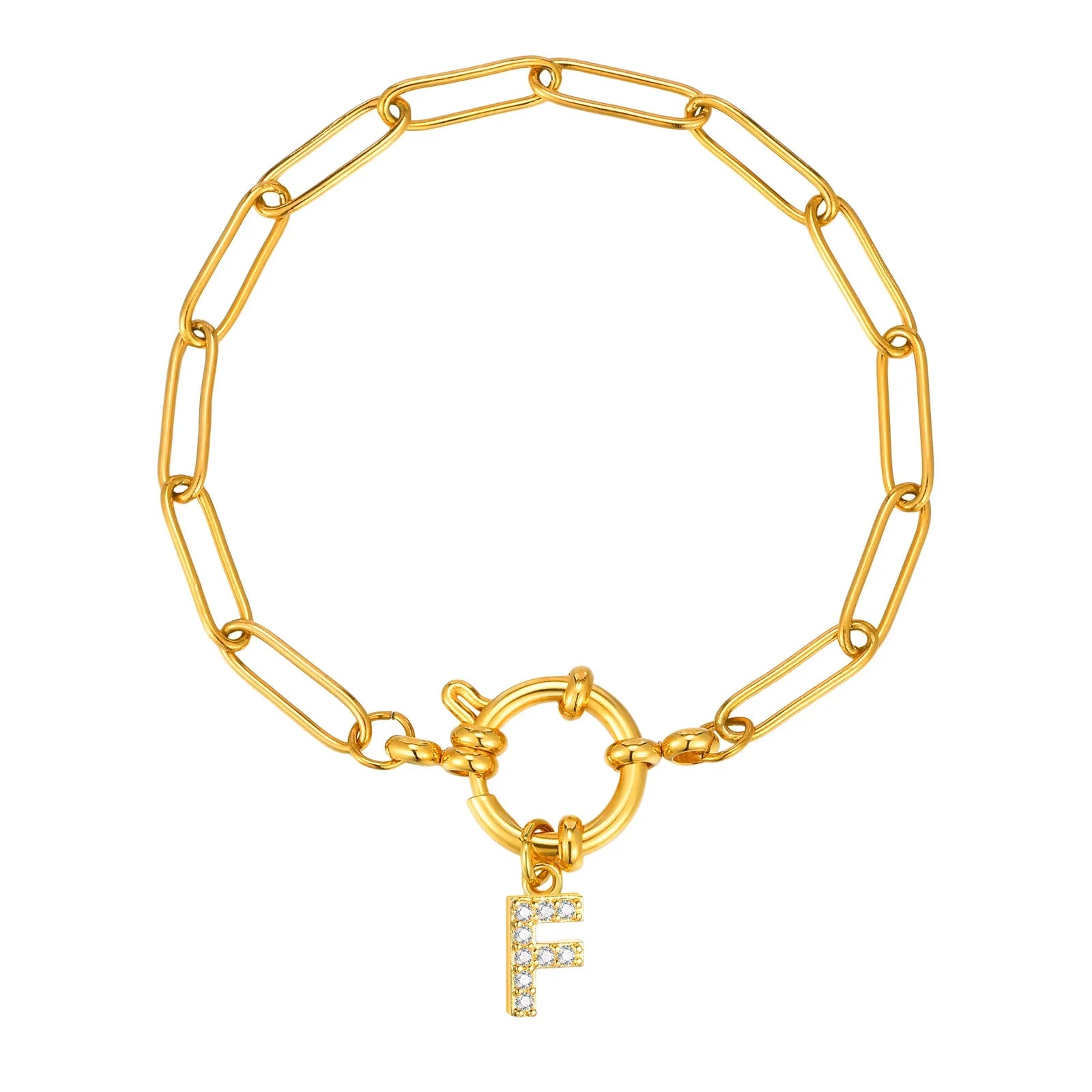 Pulsera personalizada con la inicial f