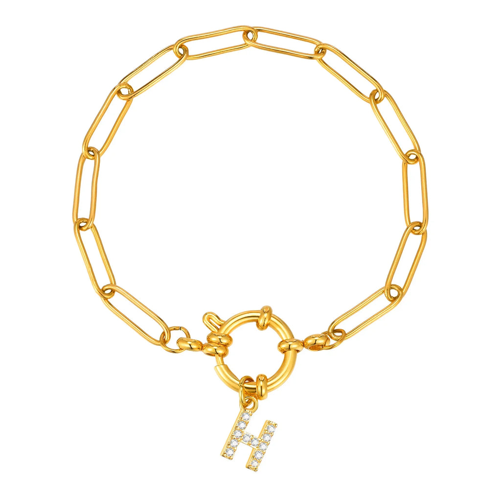 Pulsera personalizada con la inicial h