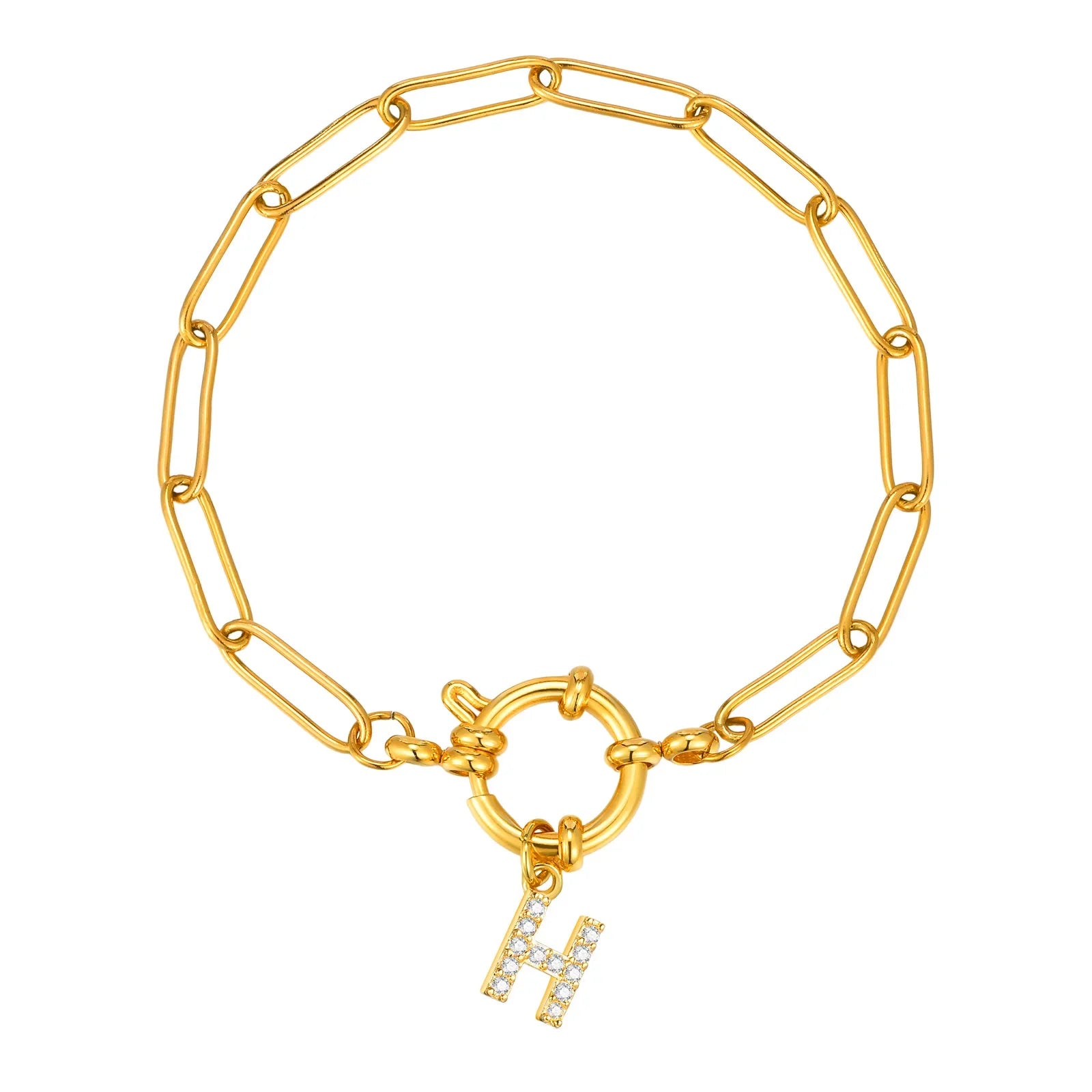 Pulsera personalizada con la inicial h