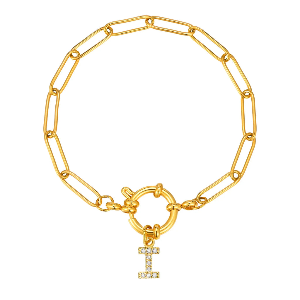 Pulsera personalizada con la inicial i