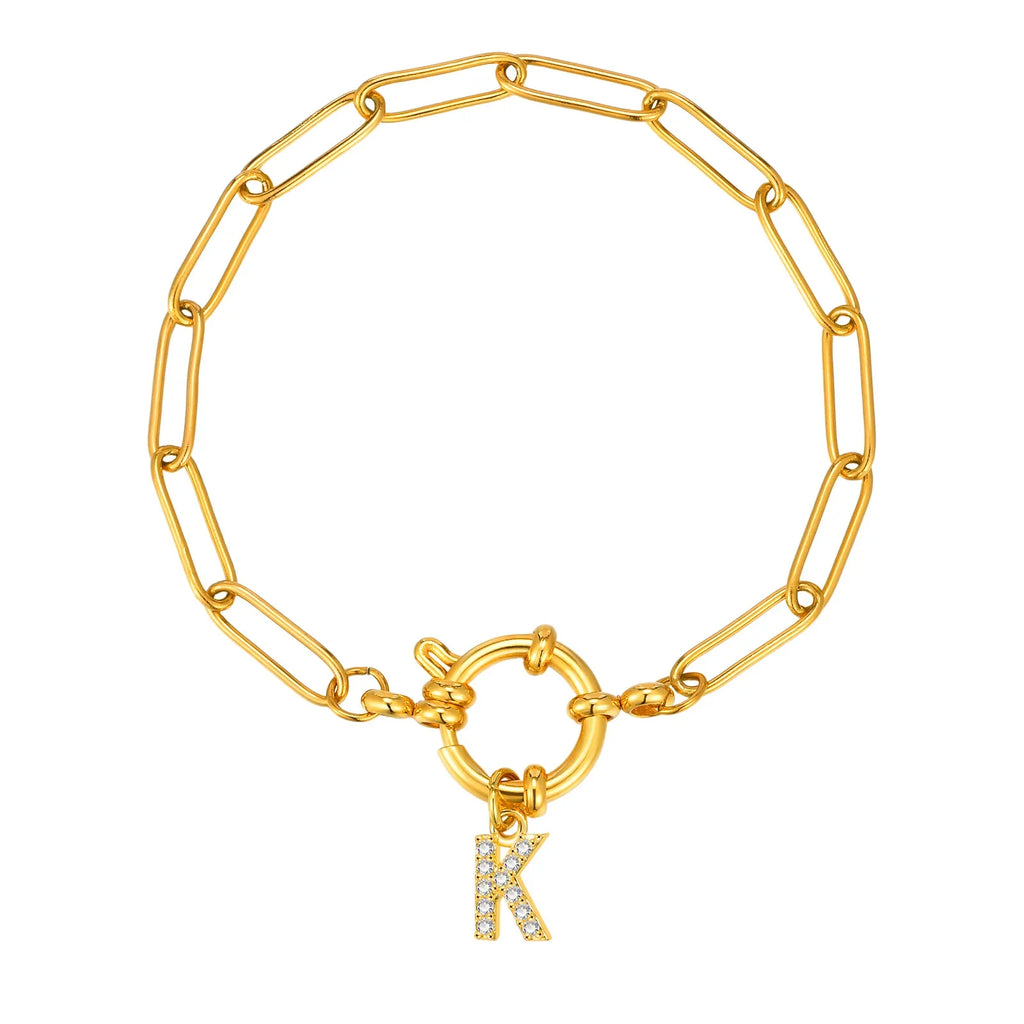 Pulsera personalizada con la inicial k