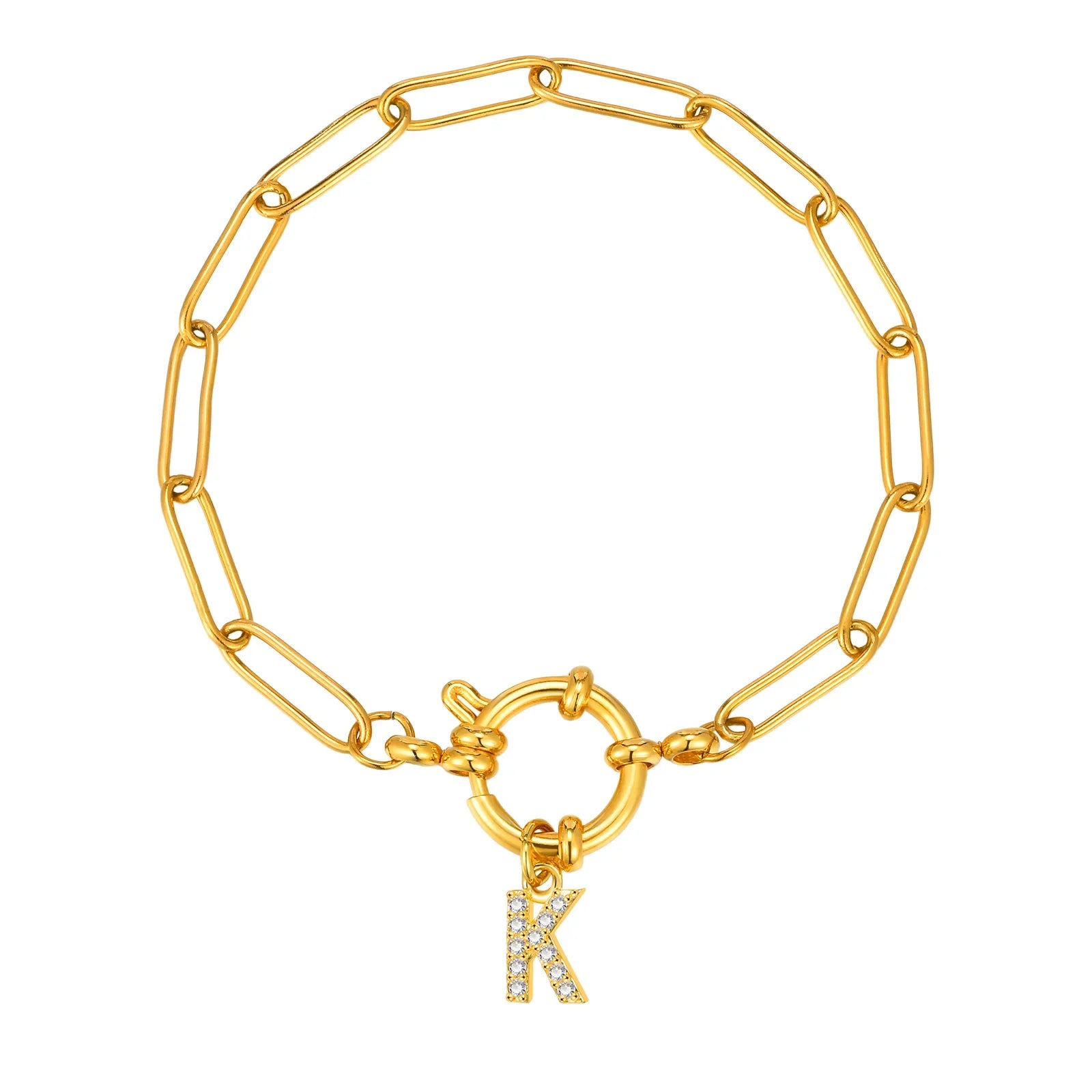Pulsera personalizada con la inicial k