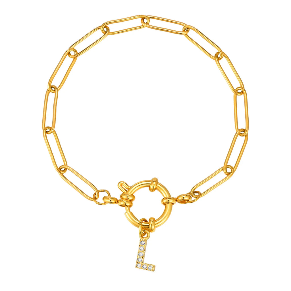 Pulsera personalizada con la inicial l