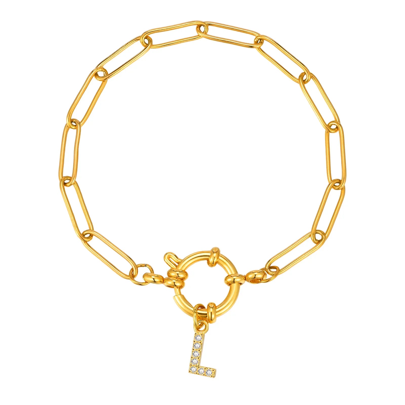Pulsera personalizada con la inicial l