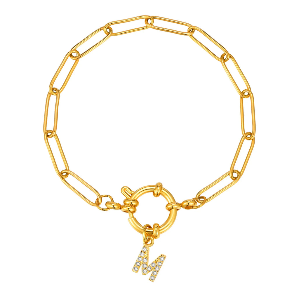 Pulsera personalizada con la inicial m