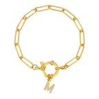 Pulsera personalizada con la inicial m