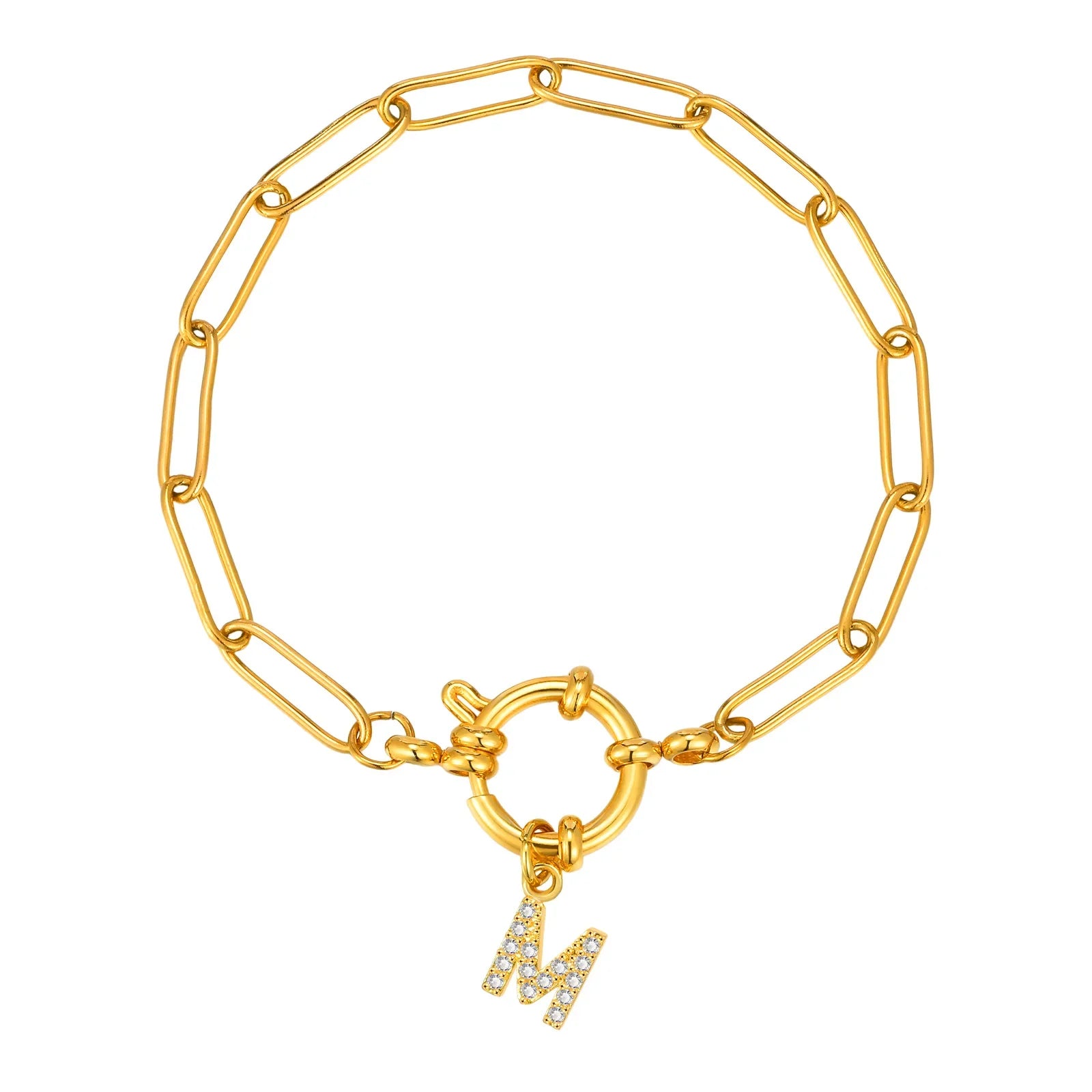 Pulsera personalizada con la inicial m