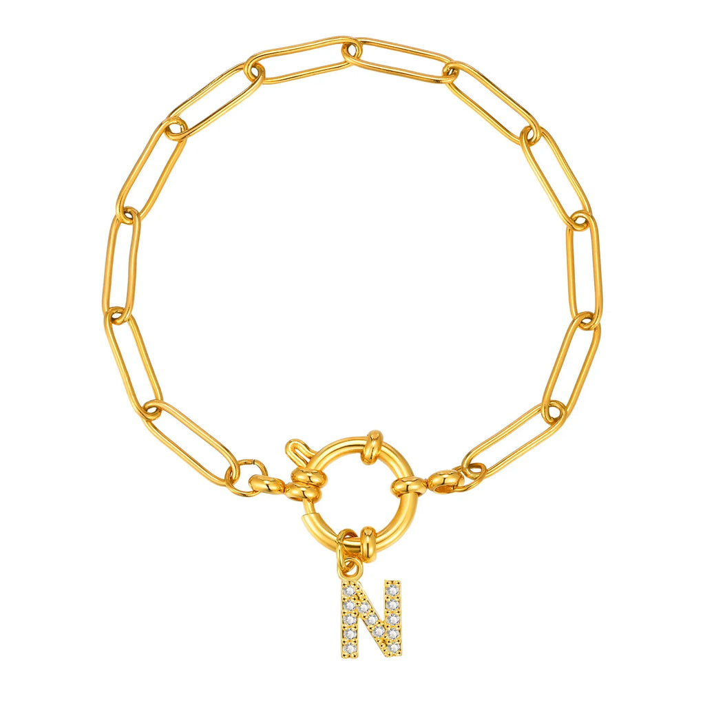 Pulsera personalizada con la inicial n