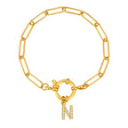 Pulsera personalizada con la inicial n