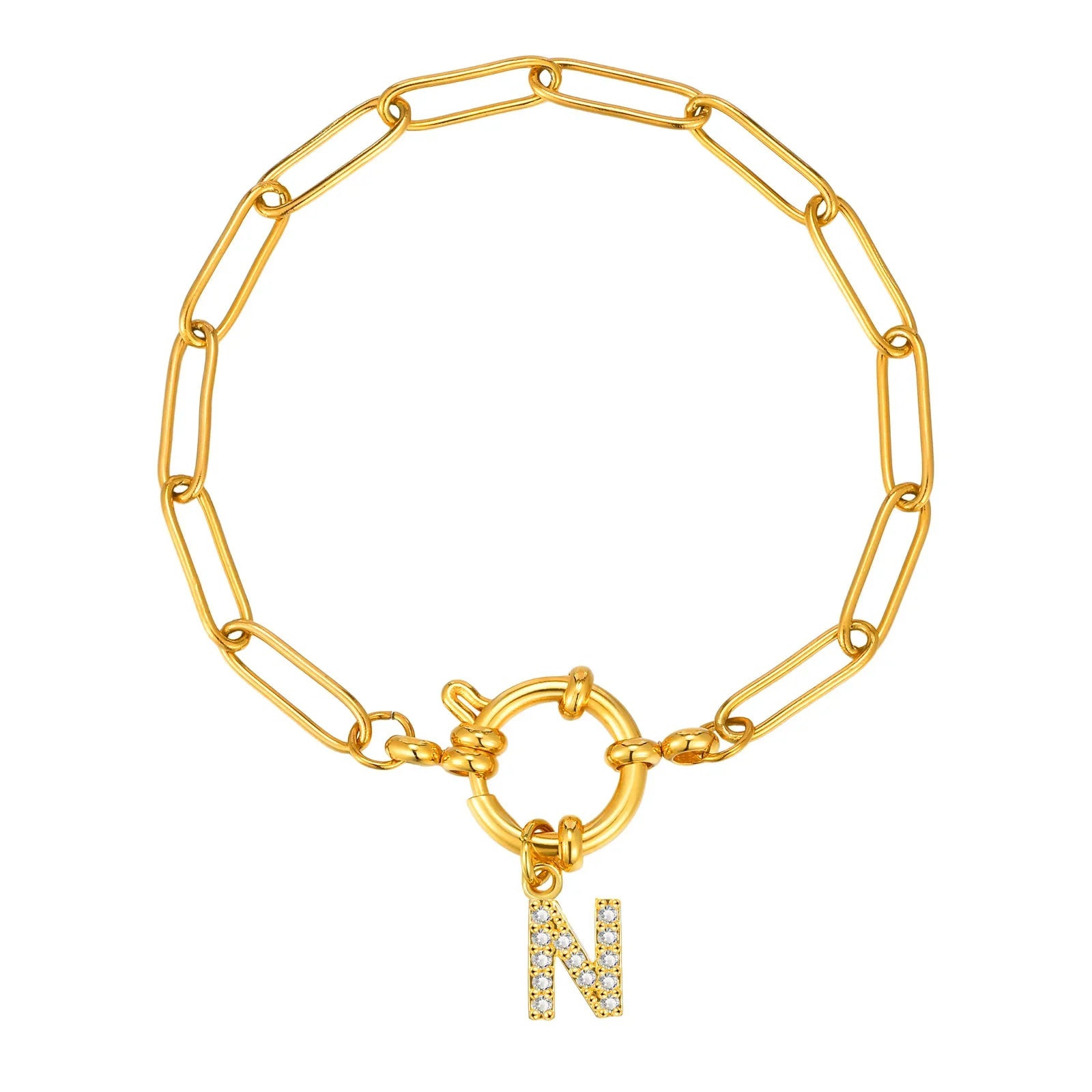 Pulsera personalizada con la inicial n