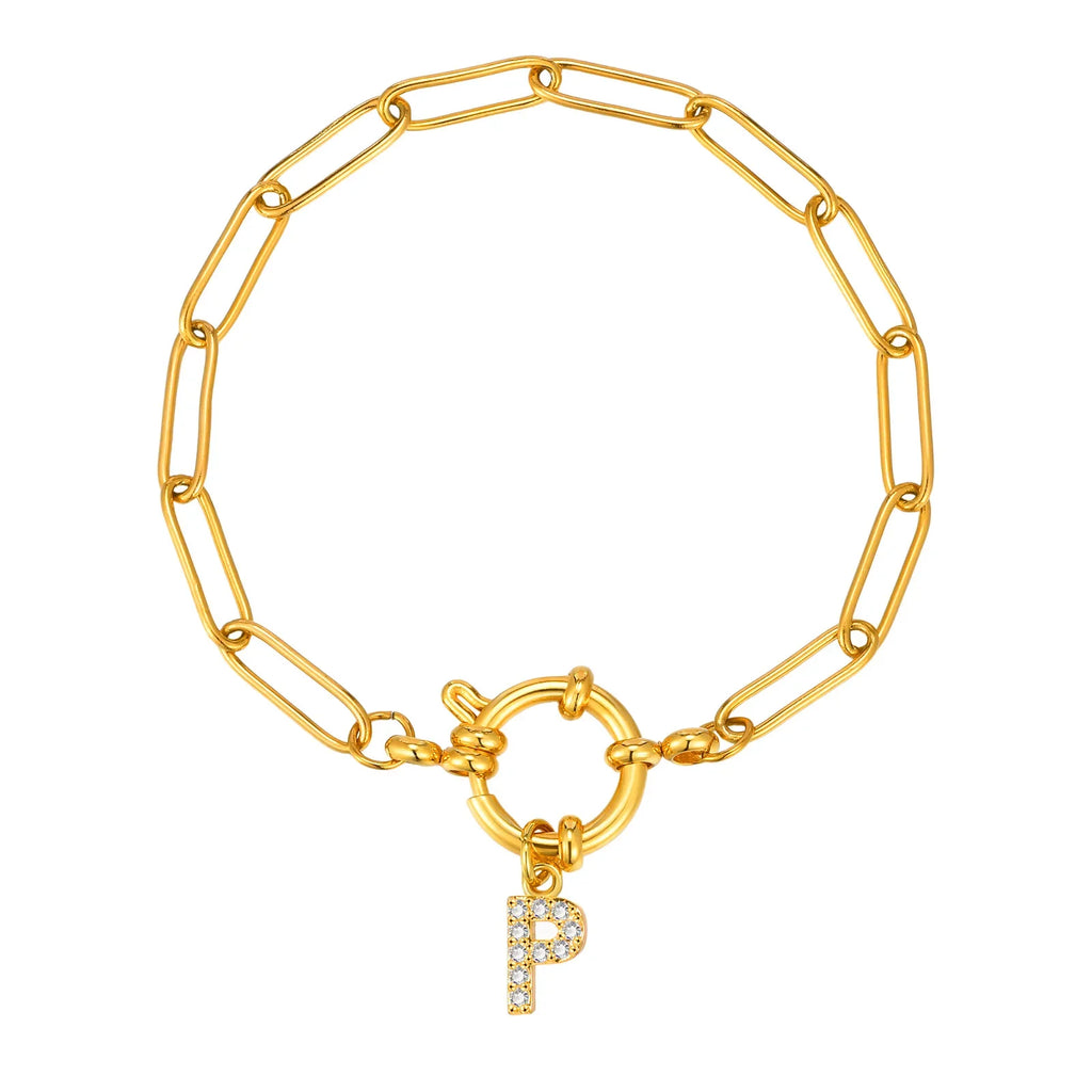 Pulsera personalizada con la inicial p