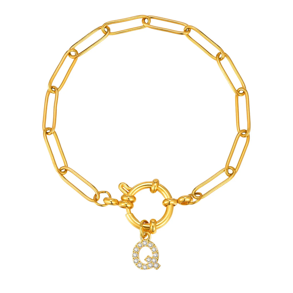 Pulsera personalizada con la inicial q