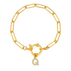 Pulsera personalizada con la inicial q