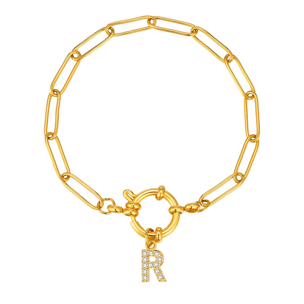 Pulsera personalizada con la inicial r