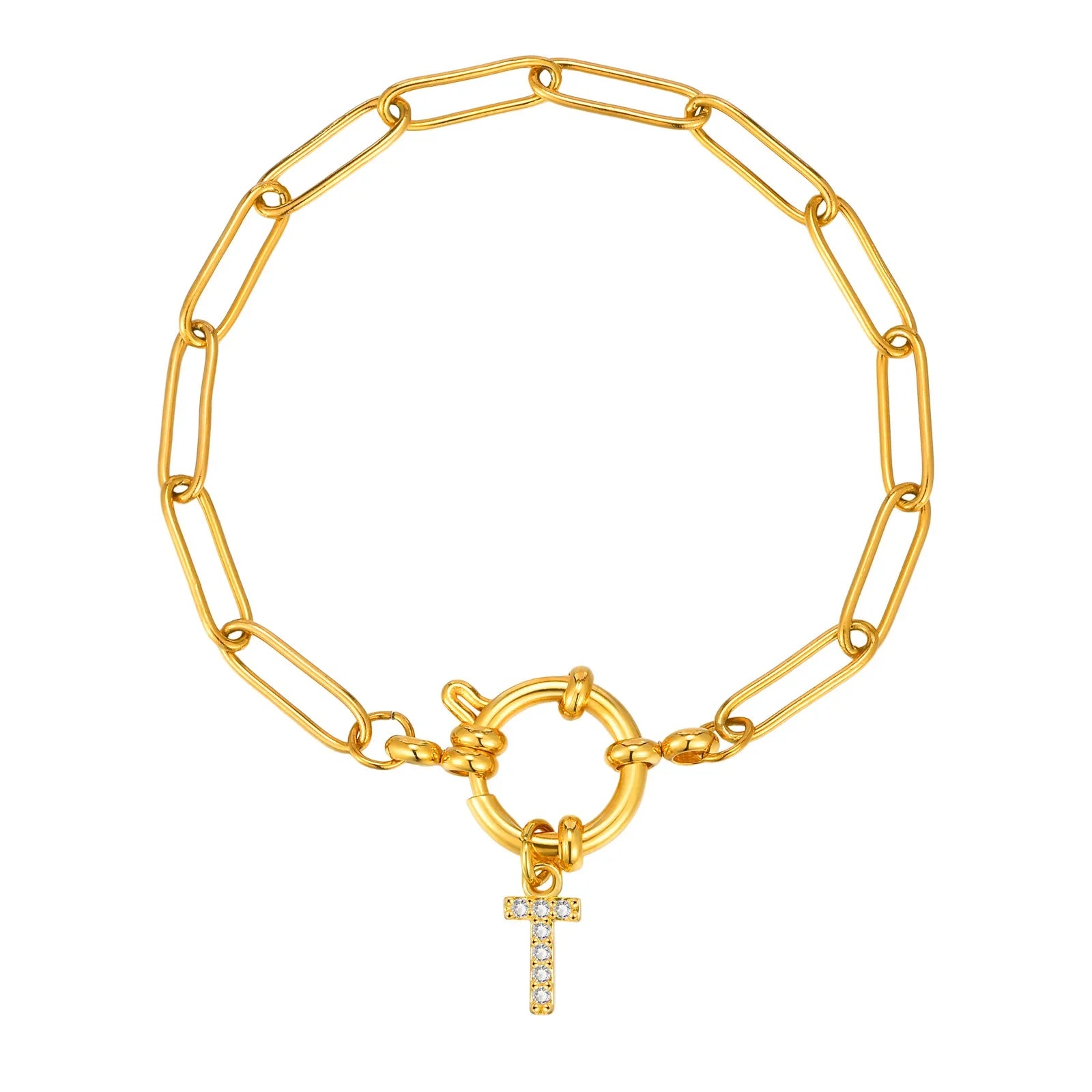 Pulsera personalizada con la inicial t