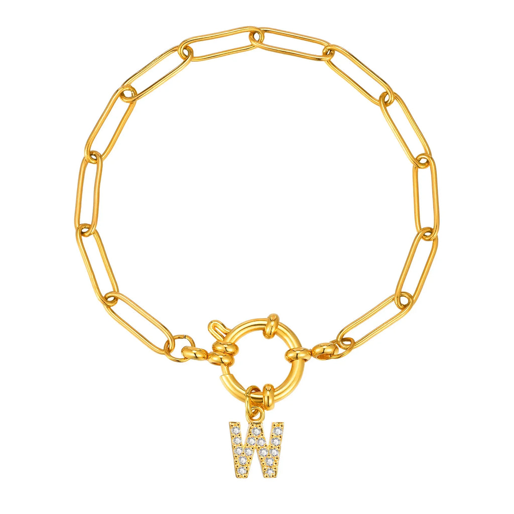 Pulsera personalizada con la inicial w