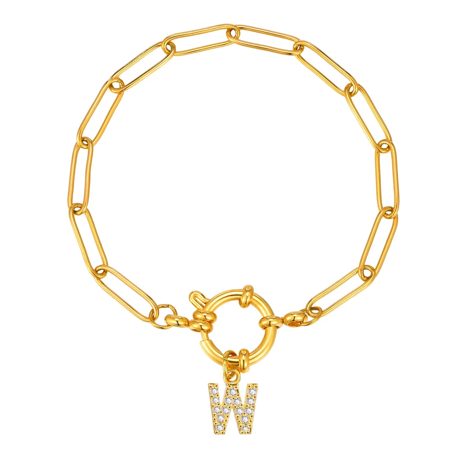 Pulsera personalizada con la inicial w