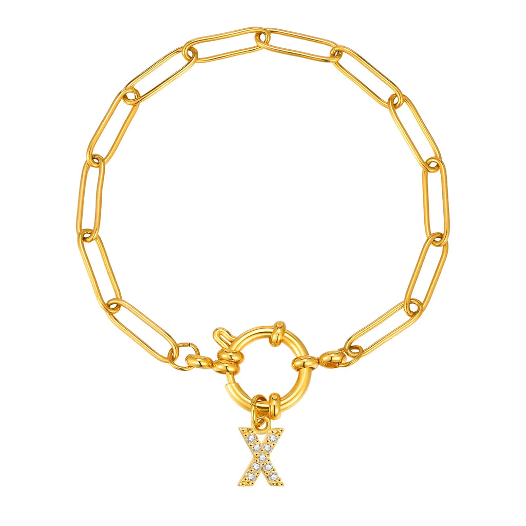 Pulsera personalizada con la inicial x