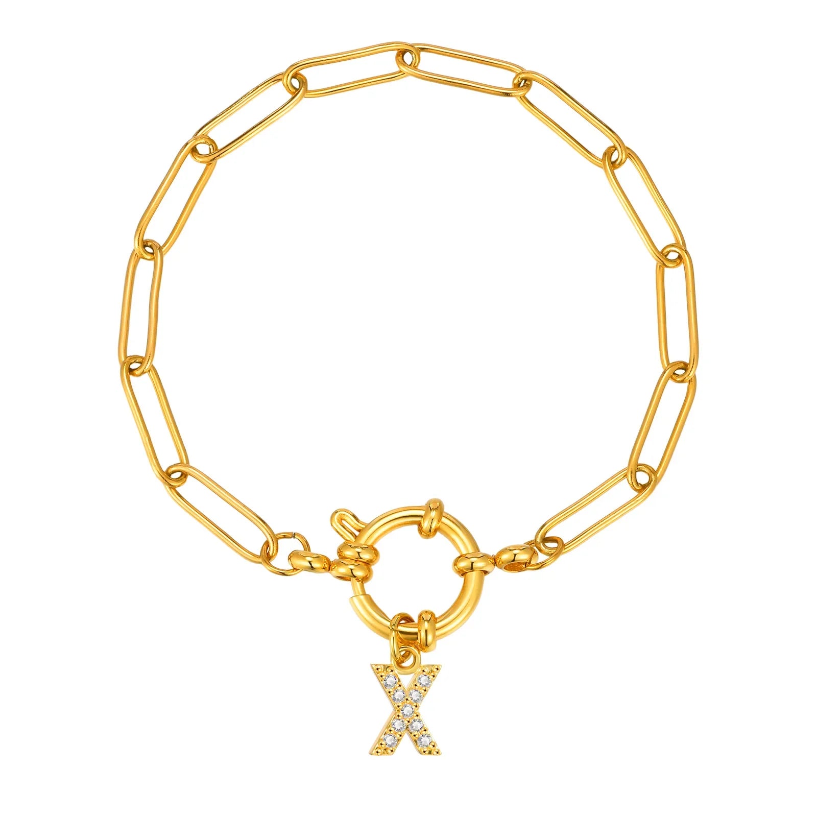 Pulsera personalizada con la inicial x