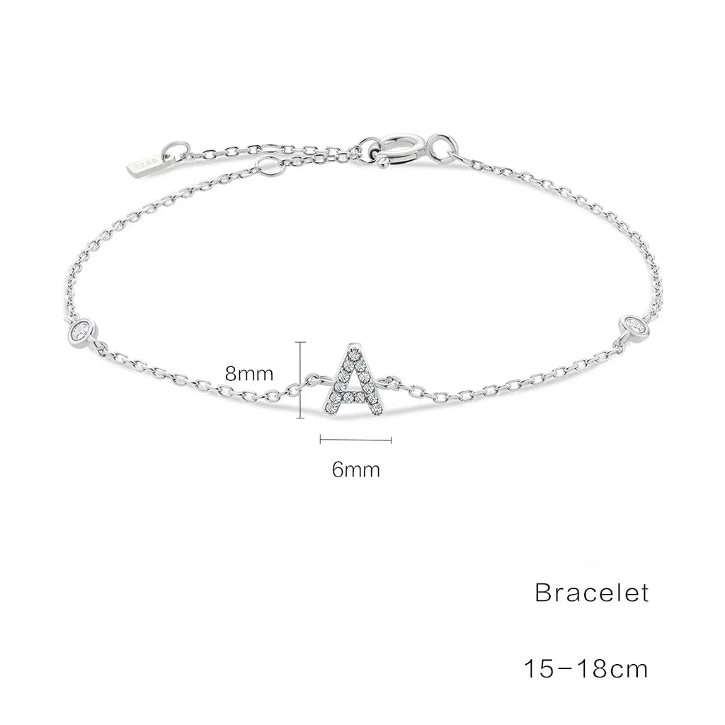 Pulsera con inicial de strass