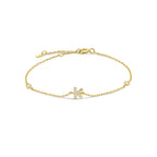 Pulsera con inicial de strass dorado k
