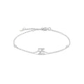 Pulsera con inicial de strass plateado z