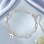 Pulsera con el símbolo de vida judía Chai plata