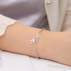 Pulsera con el símbolo de vida judía Chai plata