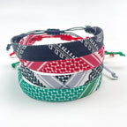 Pulsera con motivos geométricos Keffiye árabe negro