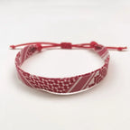 Pulsera con motivos geométricos Keffiye árabe rojo