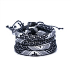 Pulsera con motivos Keffiye árabe para hombre o mujer negro