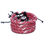 Pulsera con motivos Keffiye árabe para hombre o mujer rojo