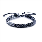 Pulsera con motivos Keffiye árabe para hombre o mujer negro