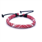 Pulsera con motivos Keffiye árabe para hombre o mujer rojo