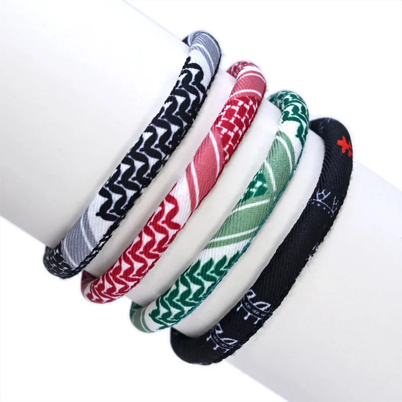 Pulsera con motivos Keffiye árabe para hombre o mujer verde
