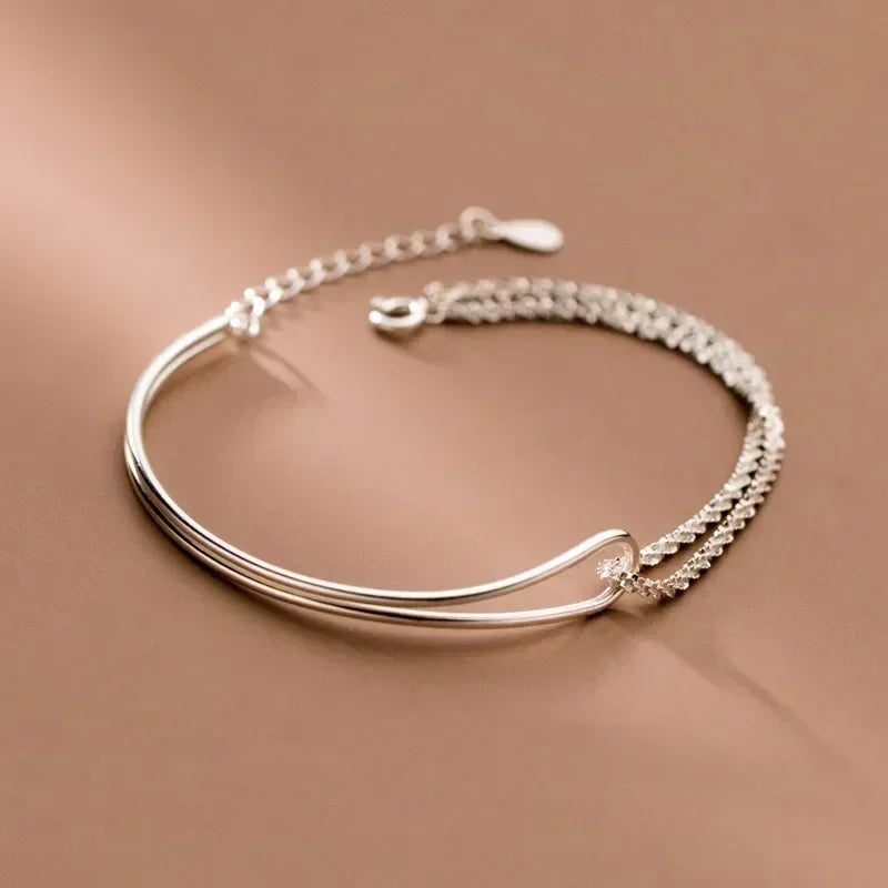 Pulsera con nudo de estilo moderno