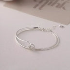 Pulsera con nudo de estilo moderno