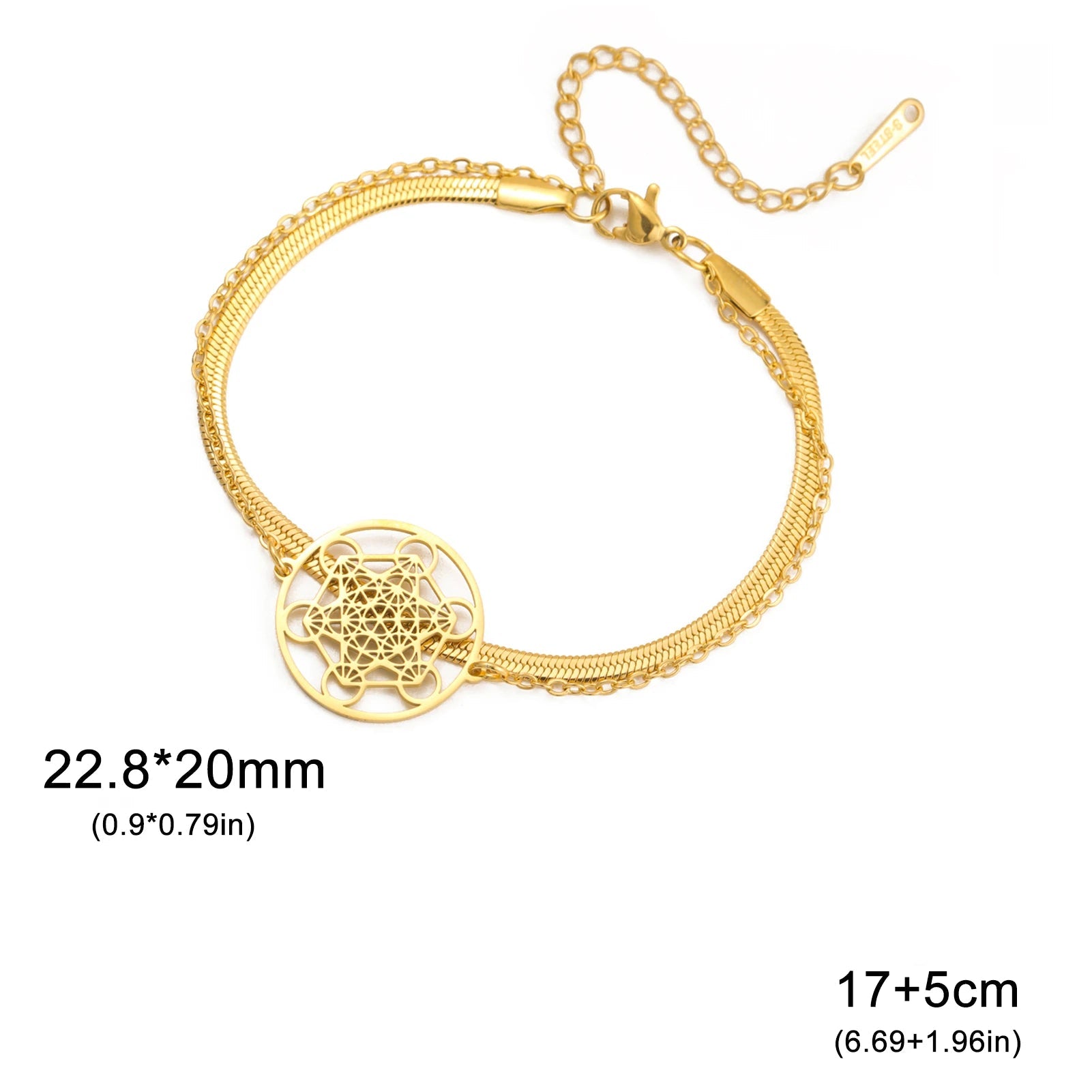 Pulsera con Colgante Cubo de Metatrón