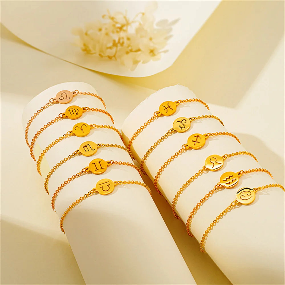 Pulsera con Colgante del Signo del Zodiaco Astrológico