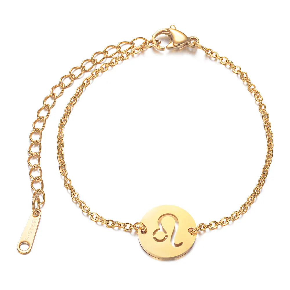 Pulsera con Colgante del Signo del Zodiaco Astrológico leo