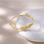 Pulsera con Perlas Giratorias Antiestrés para Hombre o Mujer oro