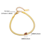 Pulsera con piedra de nacimiento en forma de corazón